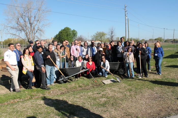 FulbrightScholarsVolunteeringatCommunityFoodBankofEasternOKlahoma