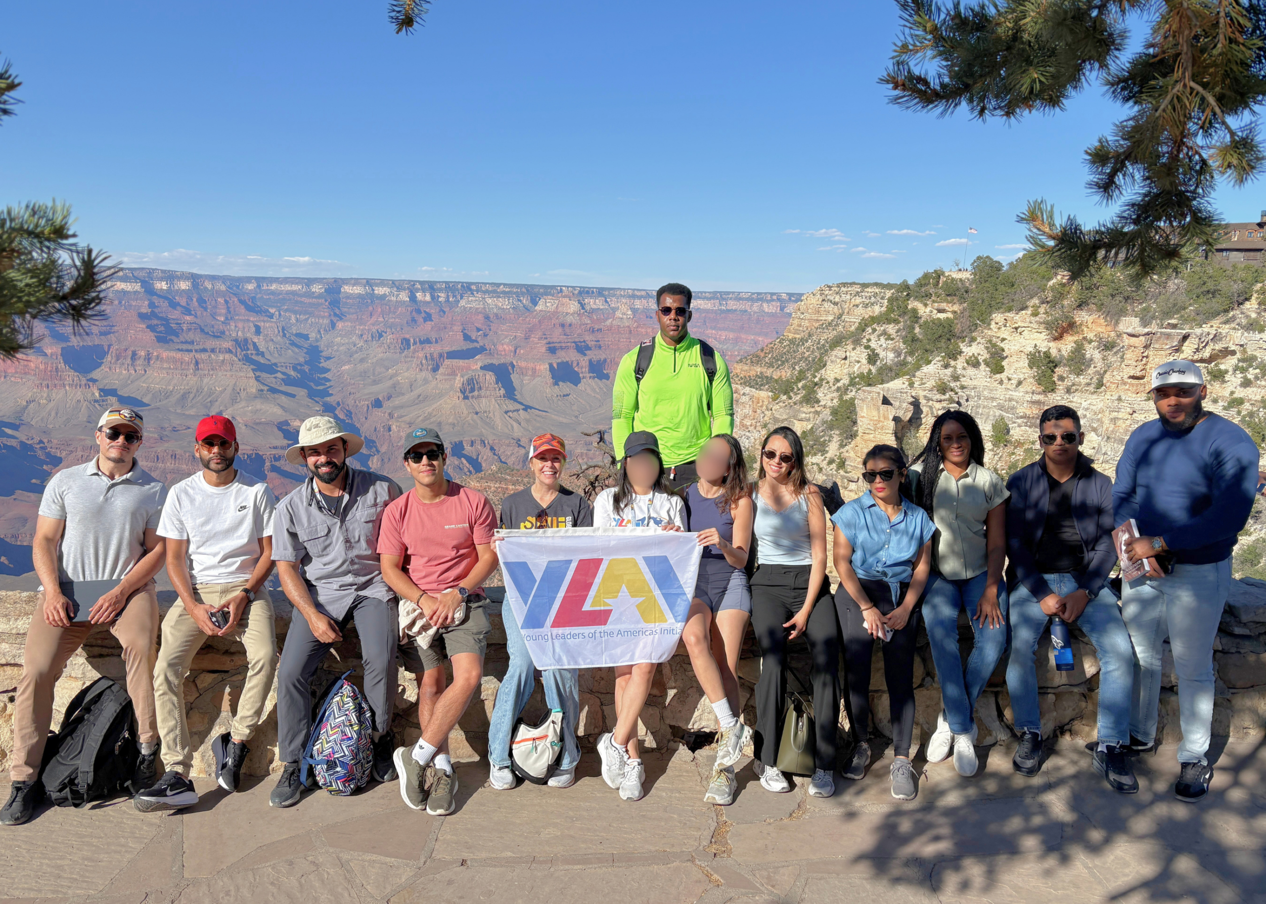 Group of exchange visitors at Grand Canyon